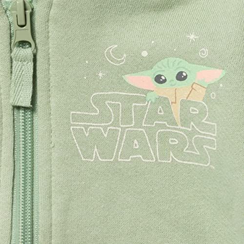 The Child Infant Fleece Zip Up Hoodie The Mandalorian, Green, 18 Months