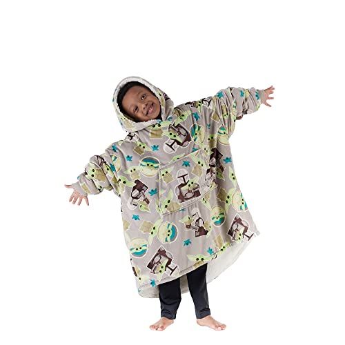 Mandalorian Oversized Sherpa Wearable Blanket for Kids - JR Comfy, One Size