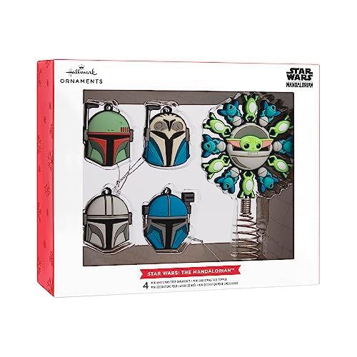 Mini Mandalorian Christmas Tree Topper & Ornaments Set - 5 Pieces