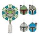 Mini Mandalorian Christmas Tree Topper & Ornaments Set - 5 Pieces