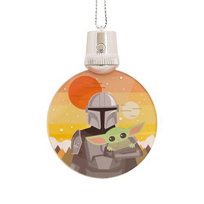 Mandalorian and Grogu Light-Up Christmas Ornament