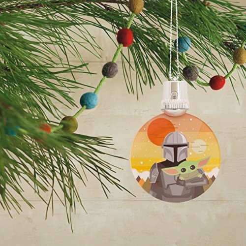 Mandalorian and Grogu Light-Up Christmas Ornament