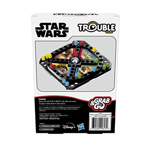 Trouble Board Game - The Mandalorian Edition for Kids (Grab and Go Travel)