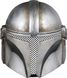 Battle Damaged Children's Half-Mask - One Size, Silver, The Mandalorian
