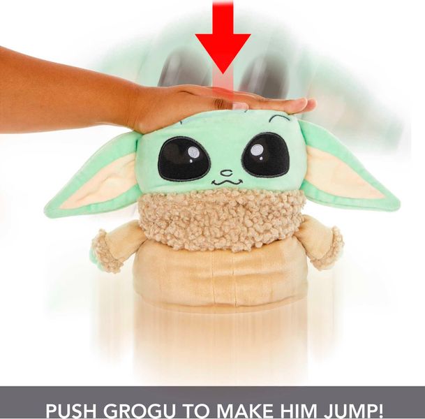 Jumping Grogu Plush Toy - With Action & Sounds, Inspired by Mandalorian
