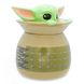 The Mandalorian The Child Grogu Baby Yoda Hiding and Peeking Sculpted 3D Hand Painted Ceramic Snack Jar (Small)