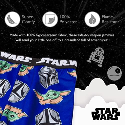 Boys Pajama Bottom Pants The Mandalorian, Star Child, Large US