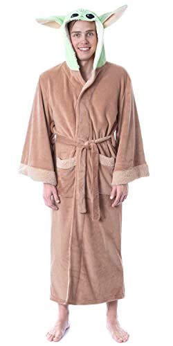 Grogu Costume Adult Robe, Hooded Bathrobe, Men Women L/XL