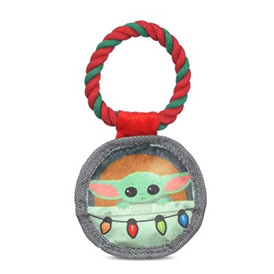 GROGU Cradle Ornament Flattie Plush Dog Toy