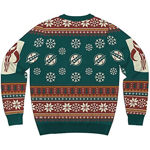 Boba Fett Winter Holiday Sweater The Mandalorian, XXXLarge, Green
