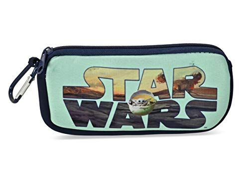 Mandalorian Baby Yoda Boys Sunglasses with Kids Glasses Case - Protective Toddler Sunglasses