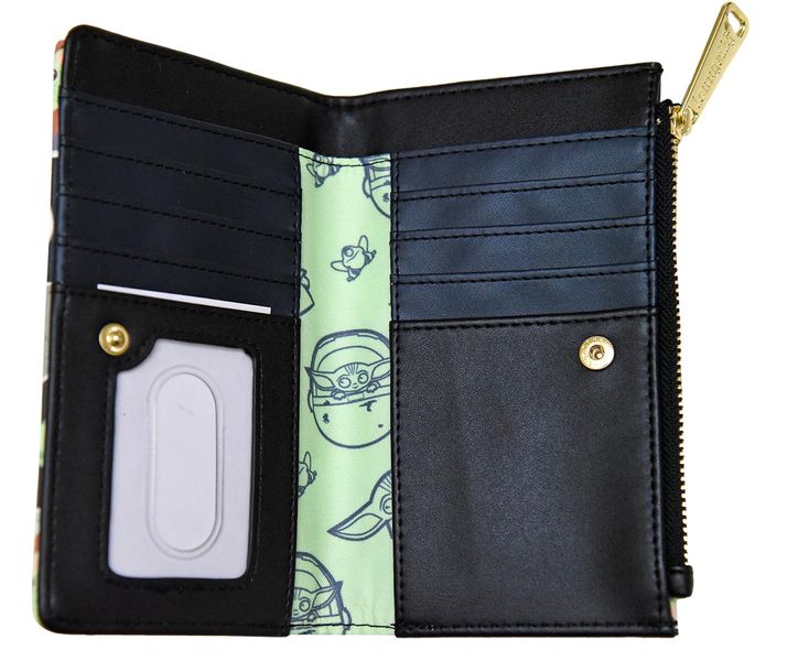 Baby Yoda All Over Print Faux Leather Wallet