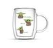 Grogu Coffee Mug Set Awake, Double Wall 13.5oz, Large Mandalorian Espresso/Cappuccino Cup