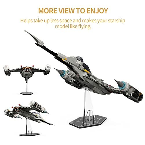 Acrylic Display Stand for Star Wars Starships - Compatible with X-wing, N1 Fighter, Y-wing