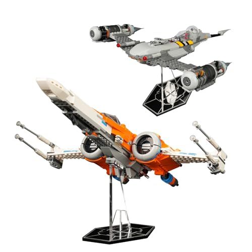 Acrylic Display Stand for Star Wars Starships - Compatible with X-wing, N1 Fighter, Y-wing