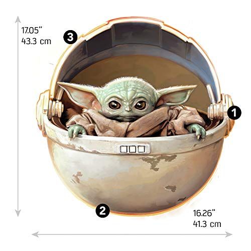 RMK4655SCS The Mandalorian Baby Yoda Grogu Painted Peel and Stick Wall Decals