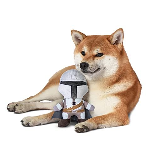 9 Inch Plush Toy for Dogs The Mandalorian, Grey