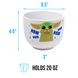 Mandalorian Baby Yoda Grogu Ceramic Ramen Bowl - 20 oz with Chopsticks, Microwave Safe