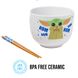 Mandalorian Baby Yoda Grogu Ceramic Ramen Bowl - 20 oz with Chopsticks, Microwave Safe