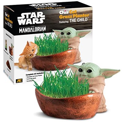 Mandalorian The Child Cat Grass Planter - Decorative & Healthy, Easy to Grow