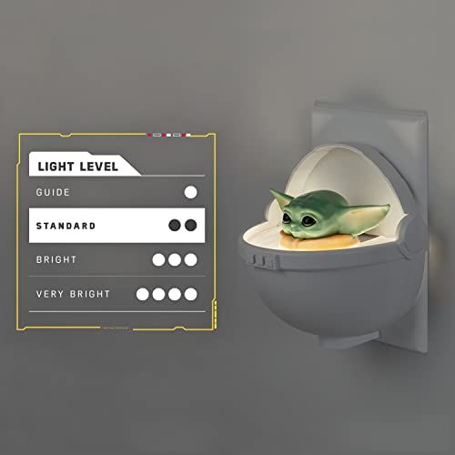 Baby Yoda Floating Carrier LED Night Light - Dusk-to-Dawn Sensor, UL Certified