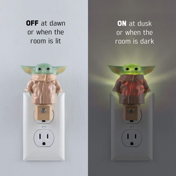 Baby Yoda LED Night Light with Dusk to Dawn Sensor - ULCertified for Kids