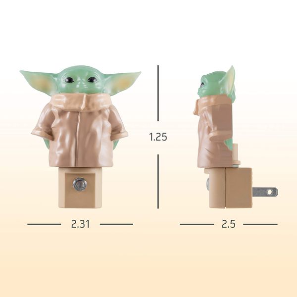 Baby Yoda LED Night Light with Dusk to Dawn Sensor - ULCertified for Kids