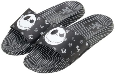 Men’s Sandals – Baby Yoda or Nightmare Before Christmas Sandal Slides (714), Size 11/12, Nightmare Jack, The Mandalorian