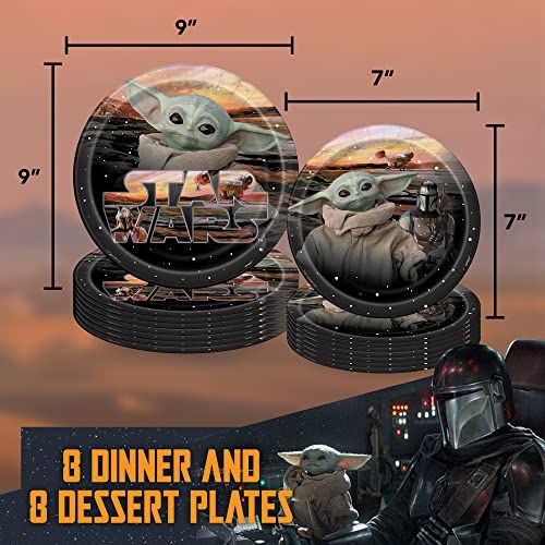 Ultimate Party Bundle - Mandalorian Balloons, Tableware, and Decorations