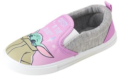 Girls' Mandalorian Sneakers - Baby Yoda Grogu Slip On Shoes for Toddler Girls (5-10 Toddler), Size 10 Toddler, Grogu Pink