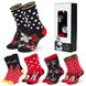 Stitch Socks Women - The Mandalorian Mickey Minnie Mouse Princess Eeyore Calf Length Socks (Red/Black)