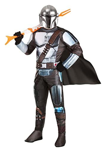 Deluxe Adult Mandalorian Costume - Officially Licensed Men's Halloween Costume (Large)