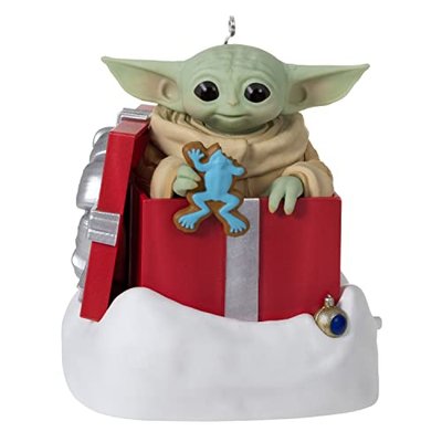 Mandalorian Grogu Greetings Christmas Ornament with Sound and Motion
