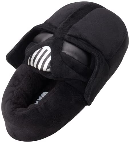 Boys' Slippers 3D Baby Yoda Plush Fuzzy Slippers - Darth Vader Slippers for Boys (Shoe Size 115), Size 1112, Darth Vader, Mandalorian