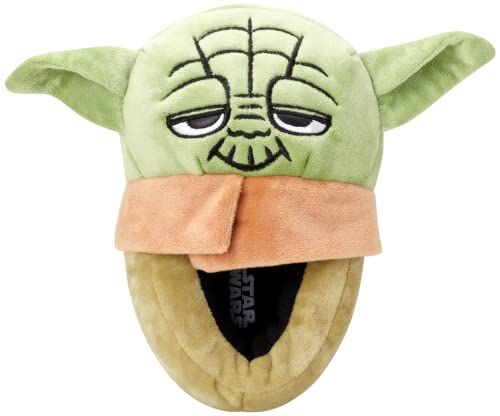 Mandalorian Boys' Slippers - 3D Baby Yoda Plush Fuzzy Slippers - Darth Vader Slippers for Boys (Shoe Size 11-5), Size 13, Yoda