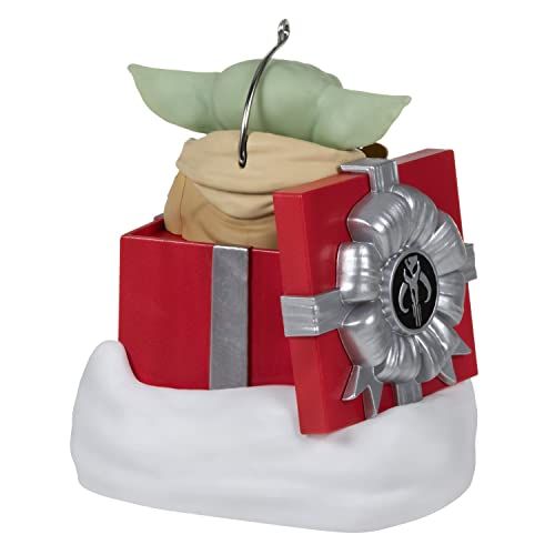 Mandalorian Grogu Greetings Christmas Ornament with Sound and Motion