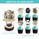 Cake Toppers - Baby Child Theme, 25pcs, for Birthday and Baby Shower Parties, Space and Mandalorian Designs