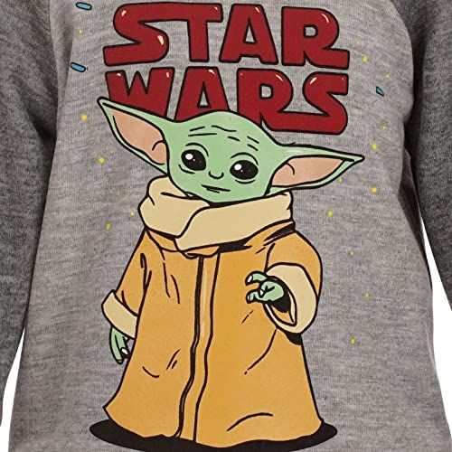 Baby Yoda Big Boys Fleece Hoodie & Pants Gray 14-16 The Mandalorian