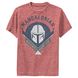 Boy's Warrior Emblem Performance Tee - The Mandalorian Red Heather Small