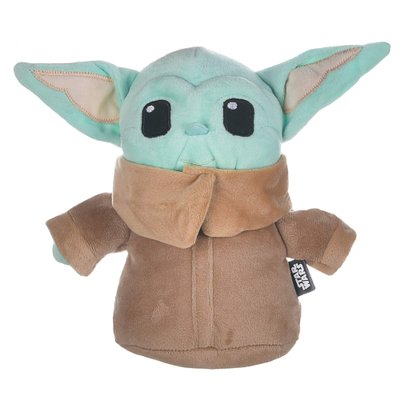 Mandalorian The Child 9" Plush Dog Toy - Safe Fabric Squeaky Toy for Pets