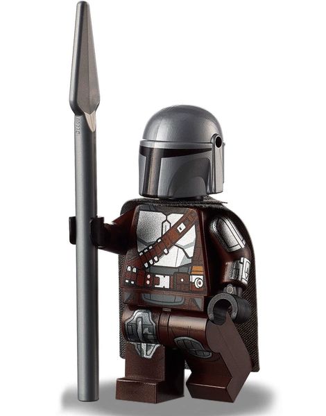 Mandalorian (Din Djarin/Mando) Minifigure with Silver Beskar Armor and Cape