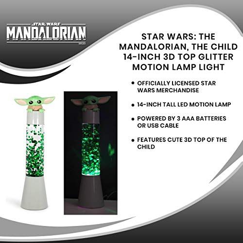 The Child 14Inch 3D Top Glitter Motion Lamp Light The Mandalorian