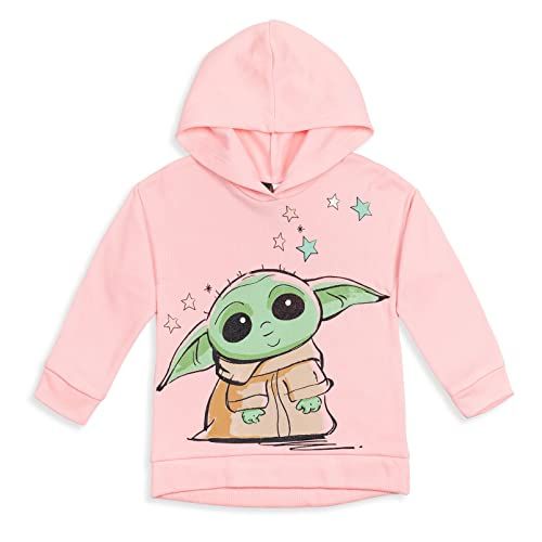 Big Girls Pullover Fleece Hoodie and Leggings Outfit Set - Pink/Green 1416, The Mandalorian