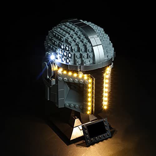 LED Lighting Kit for Mandalorian Helmet 75328 Building Model - Classic Version