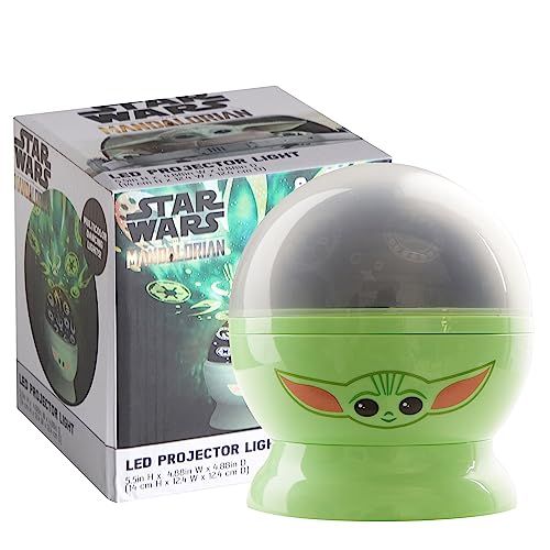 The Mandalorian Featuring Grogu Rotating LED Projection Kids Lamp and Nightlight