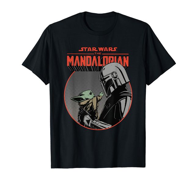 Mando and the Child Retro T-Shirt The Mandalorian