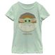 Girl's The Mandalorian The Child Cartoon Art Bassinet T-Shirt - Mint, Size Large
