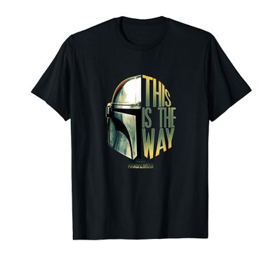 Helmet Logo Stack T-Shirt The Mandalorian This Is The Way