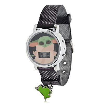 Baby Yoda Kids Watch, The Mandalorian Child with Frog Charm, Digital Adjustable Bracelet