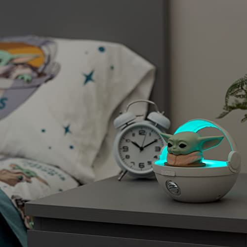Baby Yoda LED Night Light - Color Changing, Battery Operated, Mandalorian Themed, for Bedside and More